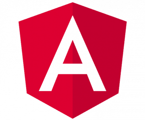 Angular Framework Logo Rot Weiß