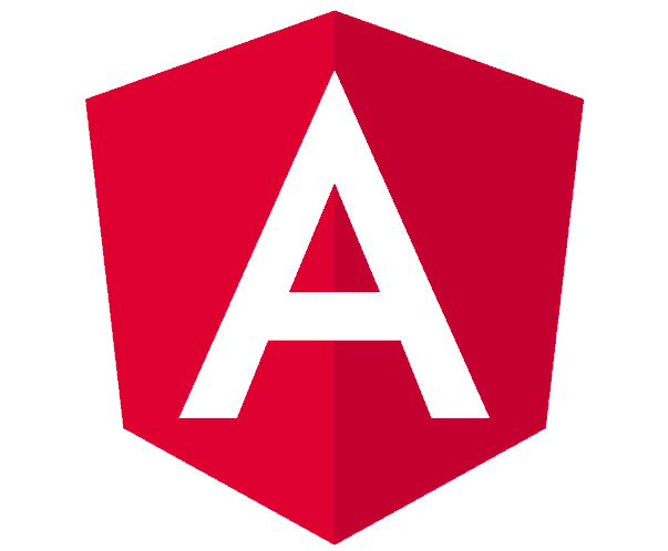 Angular Framework Logo Rot Weiß